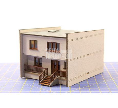 Dům řadovka, bez garáže (měřítko TT - 4ks)