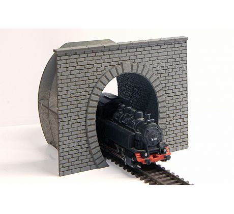 Tunelový portál jednokolejný, NEM102, bez opěrných zdí